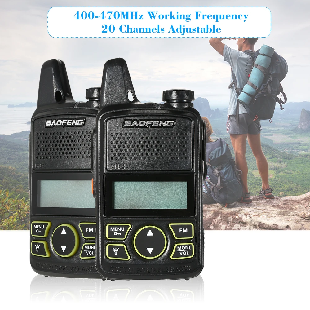 BAOFENG BF-T1 портативная рация для детей Walk Talk MINI двухстороннее радио UHF 400-470mhz 20CH портативное радио Ham FM CB портативный приемопередатчик