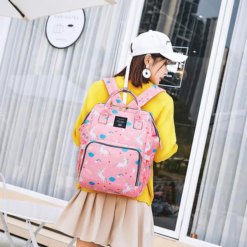 

2018 New Style Multi-function Unicorn Pattern Waterproof Baby Bag Large Capacity Shoulders Bag Backpack Mummy Travel Backpack