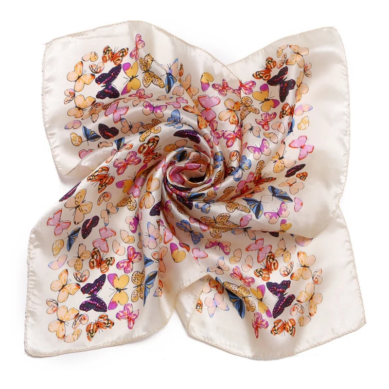 LESIDA Small Square Scarves Women Silk Scarf Neck Kerchief Bandanas