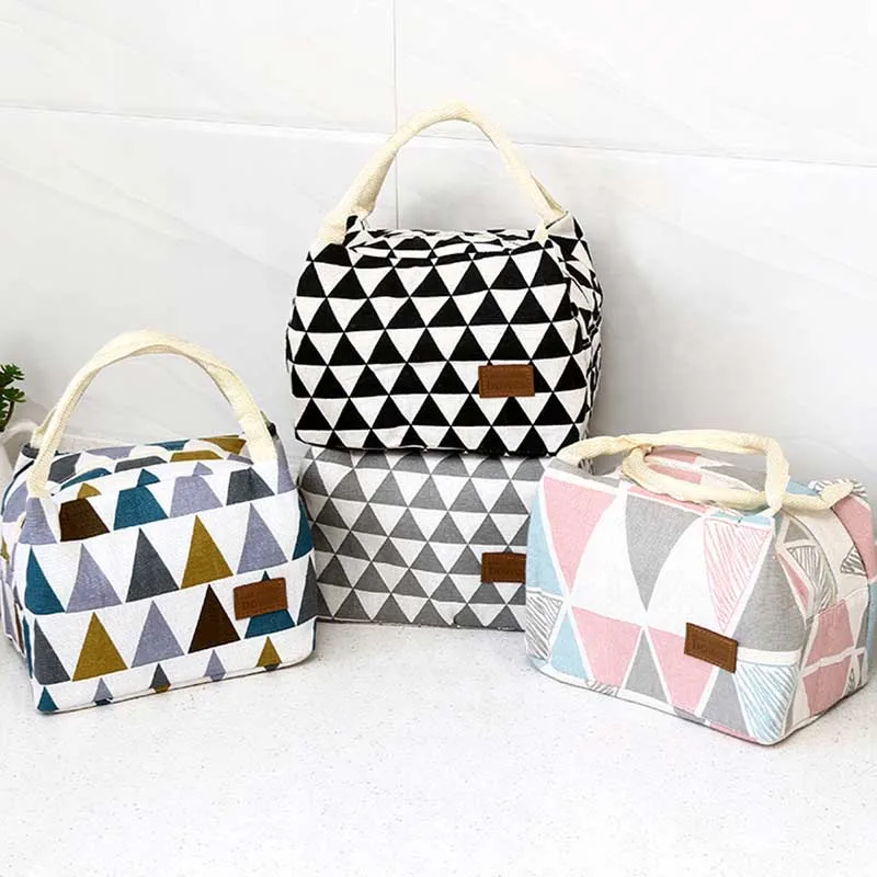 

Wholesale Durable Variety Grid Pattern Lunch Bag Lunchbox Women Handbag Outdoor Sports Camping Hiking Beach Picnic Bag JC