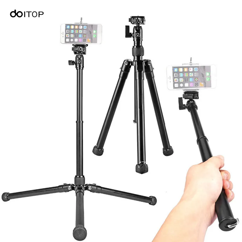 Здесь продается  DOITOP P056 Portable Adjustable Aluminum Travel Tripod Selfie Stick With Ball Head For Mobile Phones DV DSLR Micro Cameras B4  Бытовая электроника