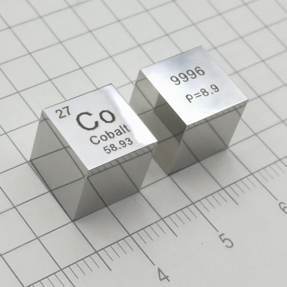  10 X 10 X 10mm Mirror Polish Cobalt Cube Periodic Table Of Elements Cube(Co≥99.96%) Hand Made Scien