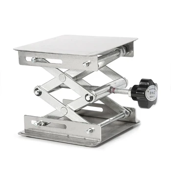 

4x4" Scientific Lab Jack Stainless Steel Lifting Platform Stand Rack Scissor Lifter