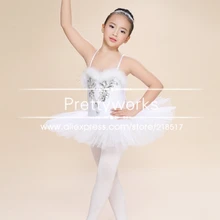 3 шт./компл. Повязка На Голову/& перчатки& платье детей элегантный классический белый Лебединое озеро, сценическое платье для балета, для танцев, балетная юбка, костюм J-0610