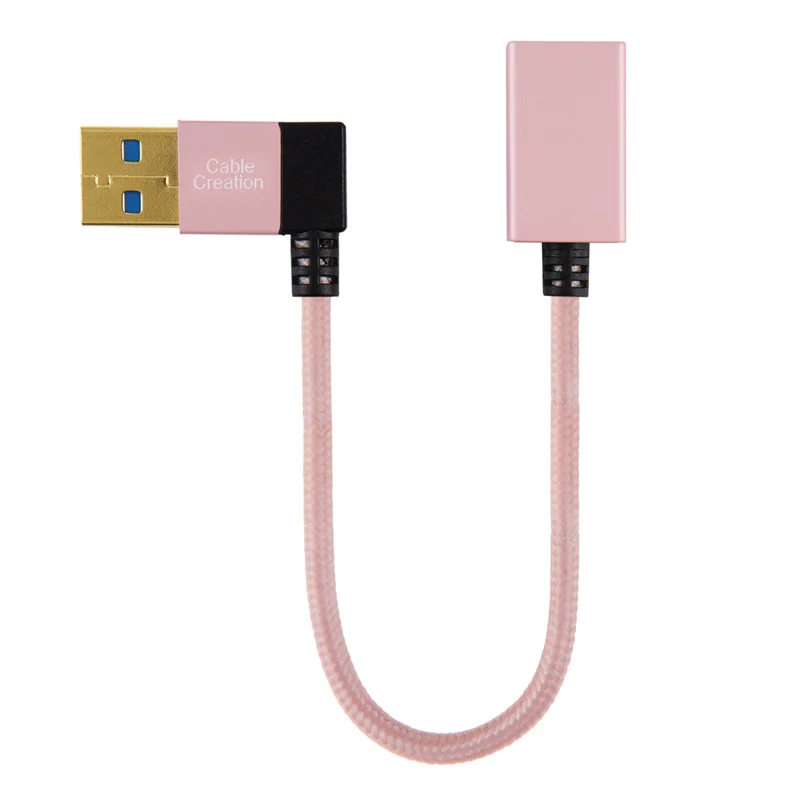 Короткий Удлинительный Кабель USB 3 0 прямоугольный удлинитель Папа мама
