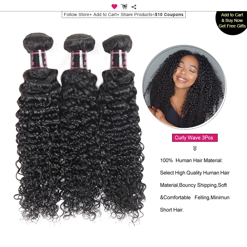 Ishow Brazilian Curly Hair Bundles 100% Curly Weave Human Hair Natural Color Non Remy Afro Kinky Curly Hair Extensions Promotion Ishow Brazilian Curly Hair Bundles 100% Curly Weave Human Hair Natural Color Non Remy Afro Kinky Curly Hair Extensions Promotion