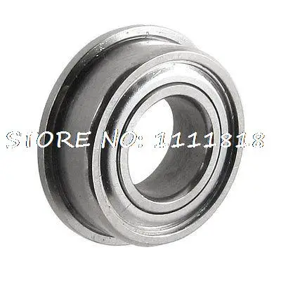 12mm x 6mm 4mm Metal Shields Deep Groove Flanged Ball Bearing Silver Tone |