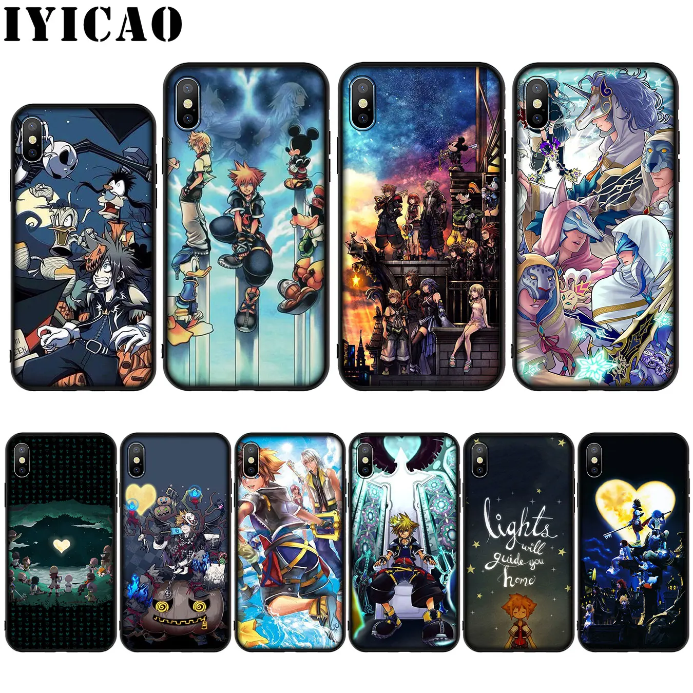 IYICAO Королевство сердца DIY Роскошный силиконовый мягкий чехол для iPhone XR X XS Max 8 7 6 S