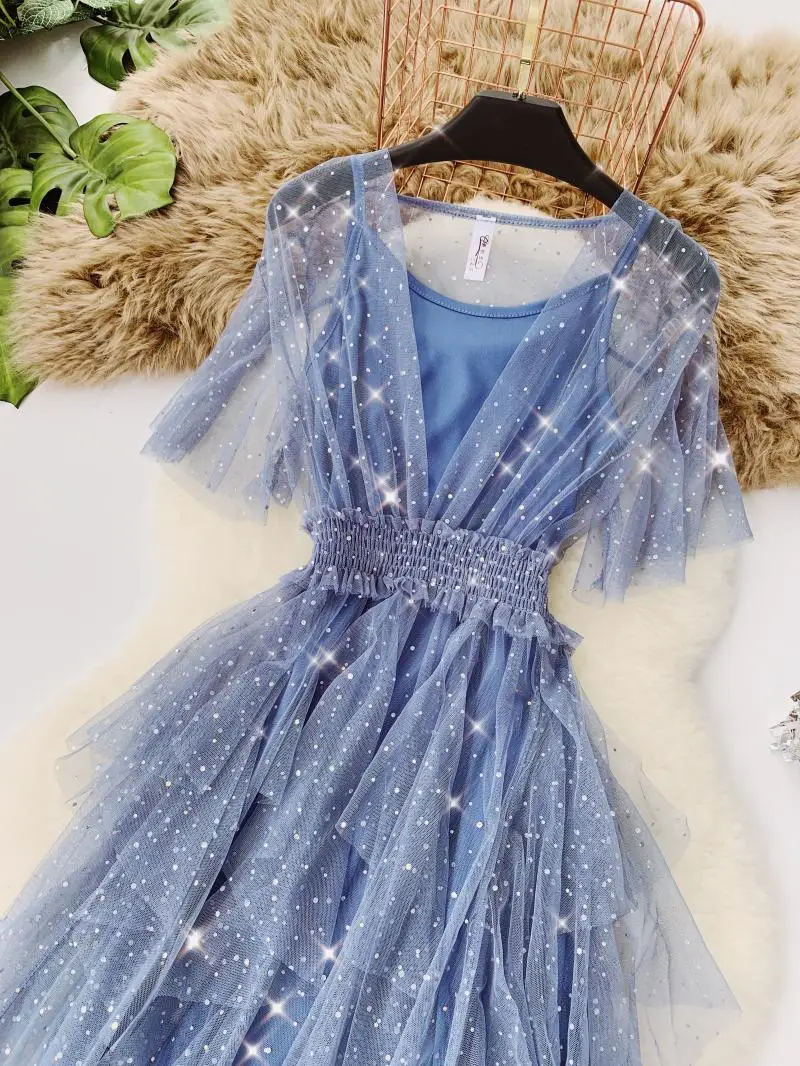 2019 новые женские платья с коротким рукавом милые кружевные длиной до колена
