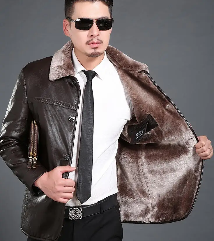Лидер продаж, зимняя мужская новая модная куртка из овечьей кожи, меховое пальто и пальто для отдыха, развивающая свою мораль/M-XXXL