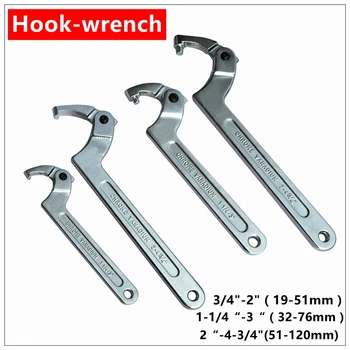 

MXITA Side hole hook Hook Wrench Adjustable Wrench Square Pin Head Universal Round nut Wrench 19-170mm Hand Tool Multi Tools