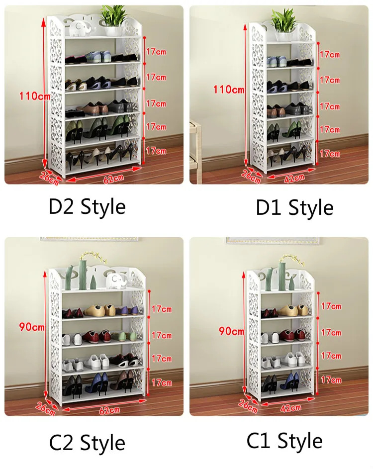 Домашняя Европейская полая полка для обуви для гостиной, Пылезащитная стойка, модная многослойная сборочная дверца для обуви, белая полка для хранения