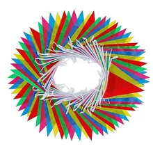 50 м длинные разноцветные флажки Оформление интерьера для дома и улицы Радужный Флаг праздничное украшение с 75 флажками