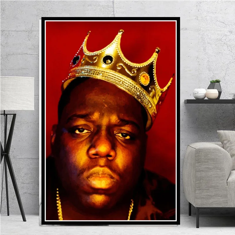 Книги по искусству живопись пресловутый B.I.G Biggie Smalls гангста рэп дым Star 2PAC плакат печать настенные панно для гостиная домашний декор - Цвет: Фиолетовый