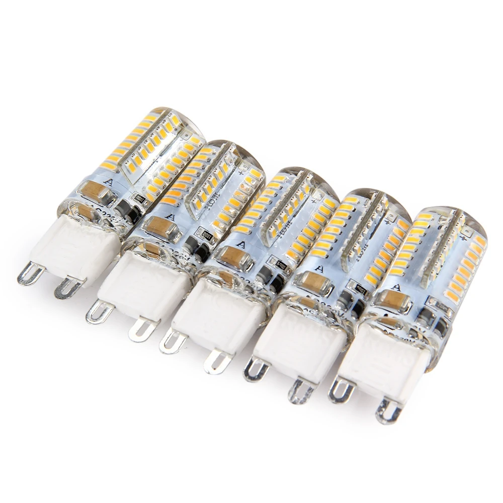 5PCS-lot-mini-G9-Led-Bulb-AC-220v-6W-64pcs-LED-SMD-3014-Silicone-Body-Light