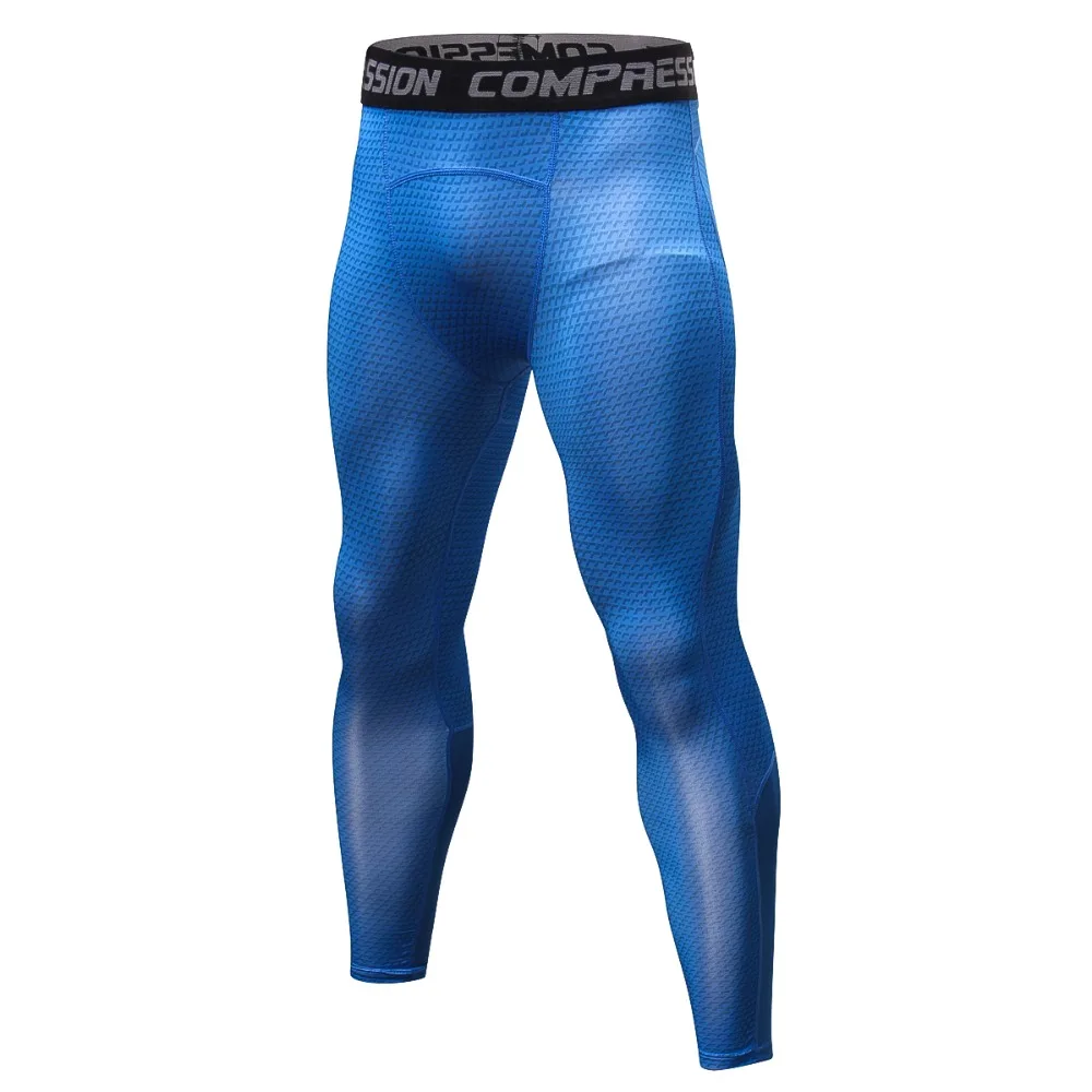 2018 Joggers Pants Men Compression Sweat Exercise Workout Skin Tight