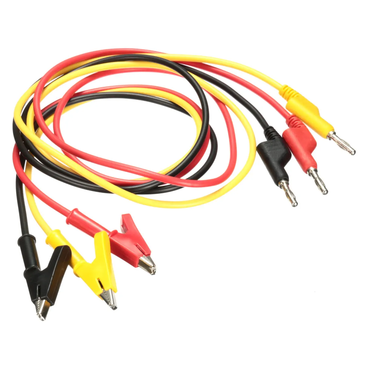 Buy 3x Black/Yellow/Red 15A 1M 4mm Banana Plug to