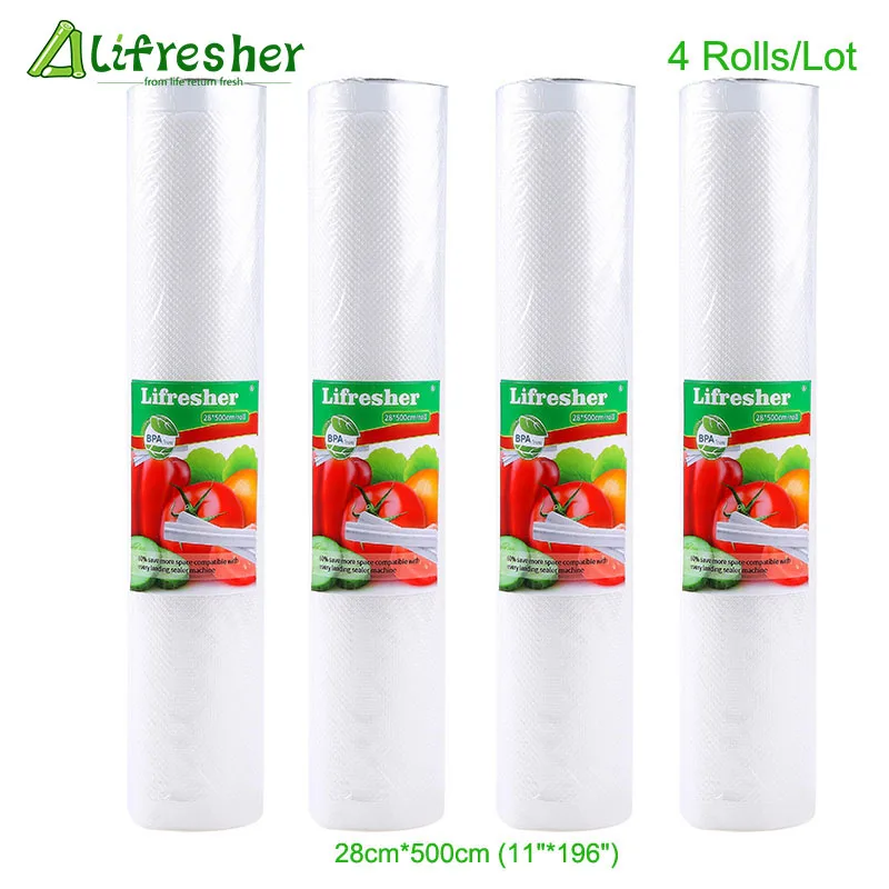 Lifresher 3 рулона/партия вакуумные пакеты для пищевых продуктов хранения упаковка