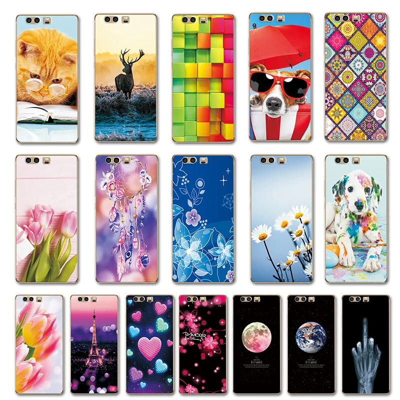 

For Huawei 6C 7C Pro Phone Cases Honor 8 9 10 Lite Heart Pattern Cover Honor 7C RU 5.7" Fundas 7A 5.45" Shell Honor 8C 7C 5.99"