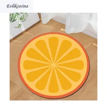 ; Цвета: желтый, оранжевый круглый нескользящий абсорбирующий коврик для ванной коврик для Гостиная Спальня пол ковер Детский ковер