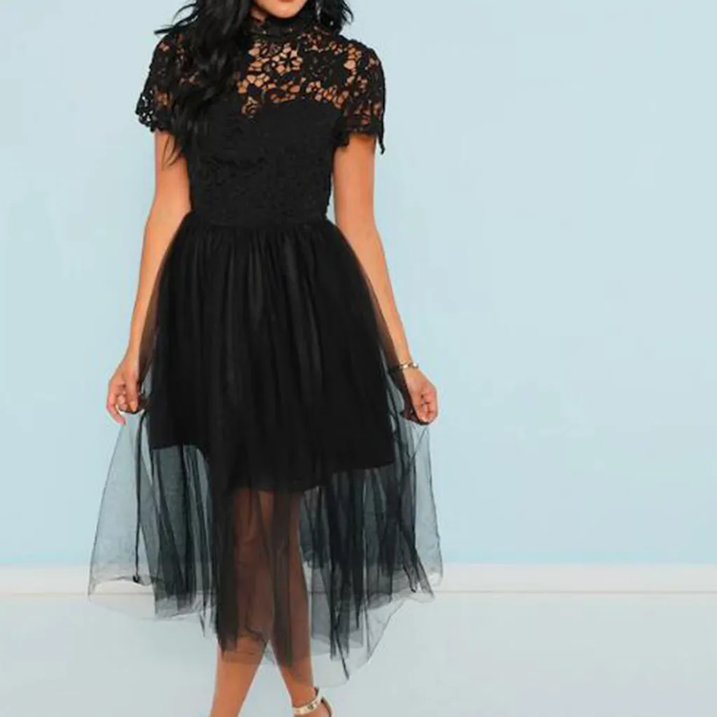 

Dress Women Summer Sexy Lace Dress Women Print Sleeveless Sexy Club Evening Party Dresses Black Hollow Out Lace Dresses vestidos