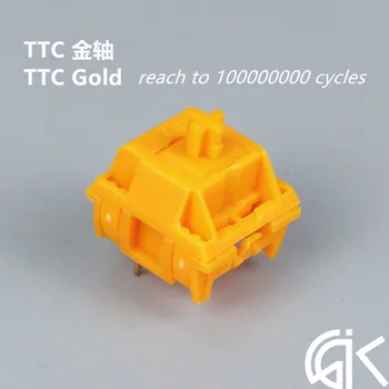 

4pcs/pack New arrival TTC Mechanical keyboard switch TTC golden shaft gold contact keyswitch life up to 100 millions times