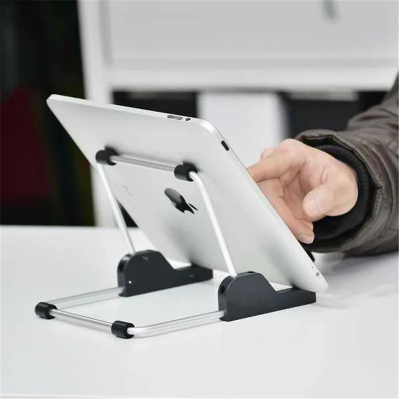 Для apple стойка для Ipad Алюминий складной подставка универсальная для планшета, держатель для apple стойка для Ipad для samsung Планшеты, планшеты крепление - изображение