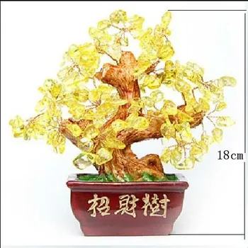 

citrine quartz Crystal Lucky tree Money Tree holiday gift