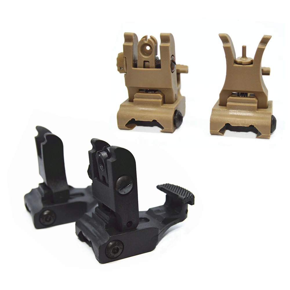 

FIRECLUB New Folding Tactical Flip up Sight Rear Front Sight Mount Transition Backup Iron Sight Rapid Rifle RTS Sight Hot