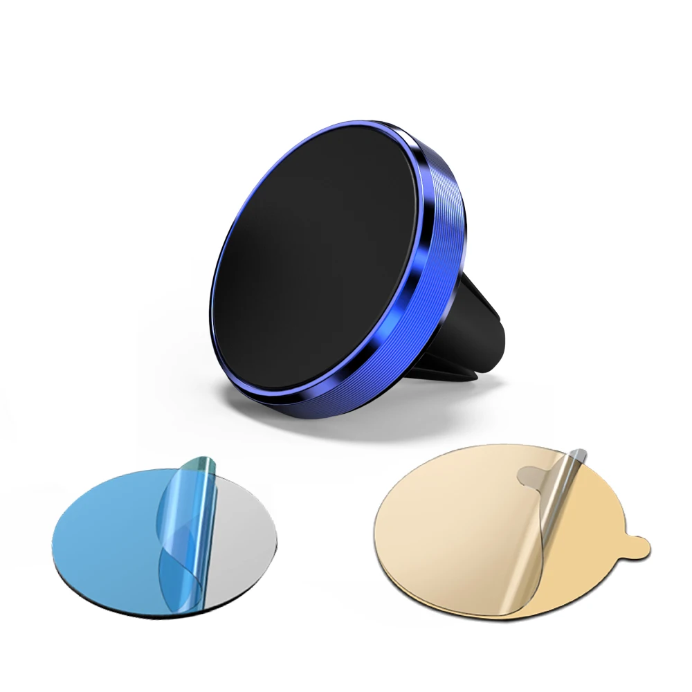 Магнитный держатель для телефона Xiaomi, iPhone, huawei, для вождения автомобиля, gps, крепление на вентиляционное отверстие, Магнитная подставка для сотового телефона, держатель для iPhone, samsung - Цвет: Темно-синий
