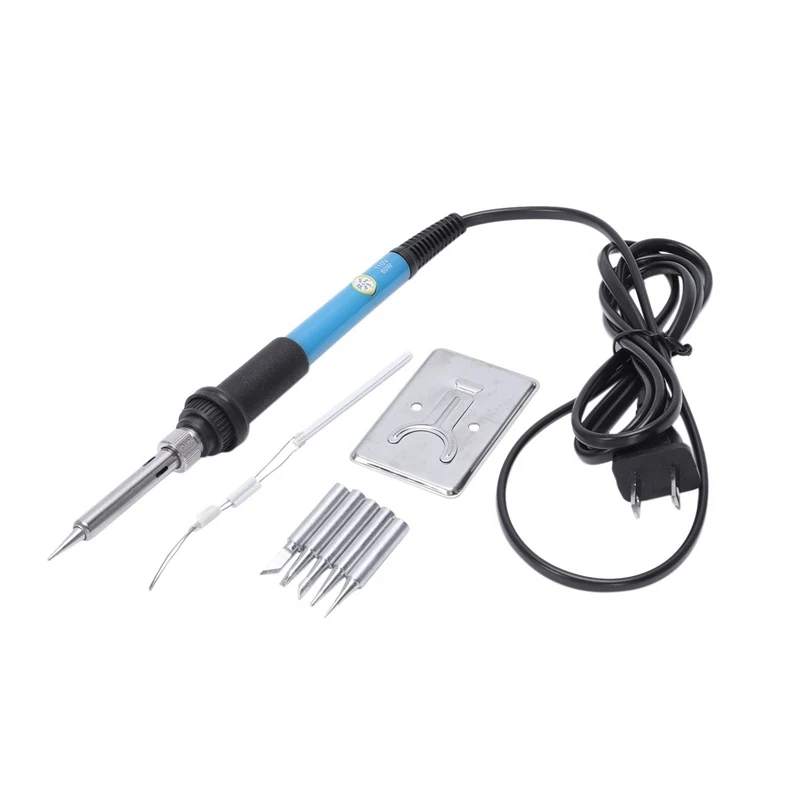 

US Plug,110v 60w Temperature Adjustable Electric Soldering Iron Mini Handle Heat Pencil Solder Station With Iron Tips Stand Wi