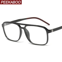 Peekaboo прозрачные линзы очки Панк унисекс Женские очки для мужчин винтажные черные Золотое металлическое обрамление украшения Аксессуары