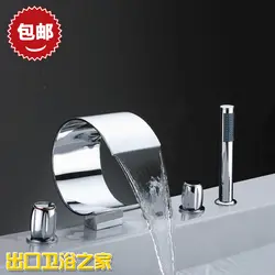 Новое поступление Ванна Водопад/Handshower в комплекте с Керамика Клапан 1-ручка 3-отверстия для Chrome ванной кран