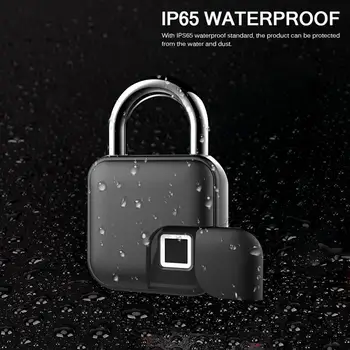 

USB charging Smart Electronic Fingerprint Lock IP65 Waterproof AntiTheft Security Digital Padlock Bluetooth Door Lock Recharge