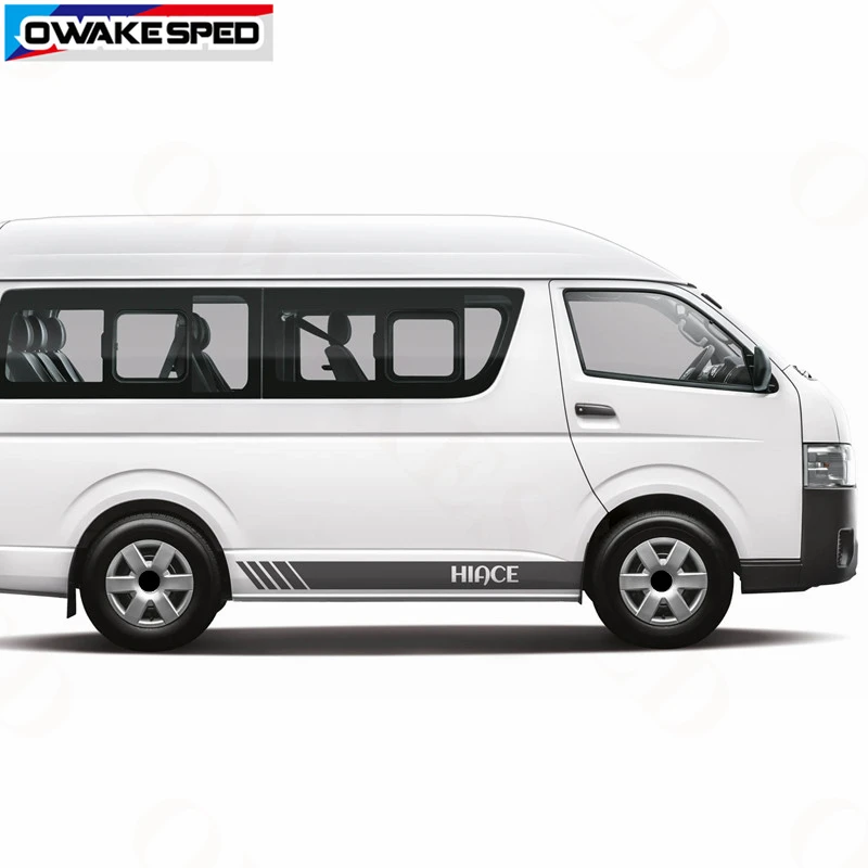 Боковые наклейки на дверь автомобиля для Toyota Hiace Bus Sport Stripes, автомобильные аксессуары для тела