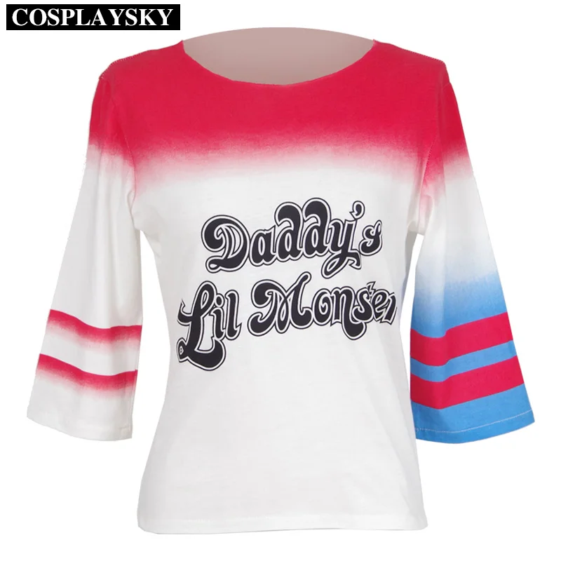 Harley Quinn T shirt Shirt Cosplay Costumes Cotton Sweatshirt Halloween