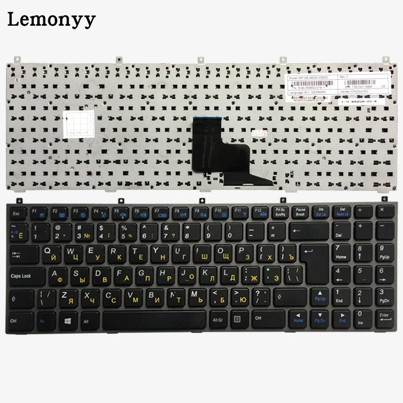  Russian Keyboard for Clevo W76 W760 W762 W765 P150 P150HM P170HM P151EM W150 W150HRM W150ER W170ER 