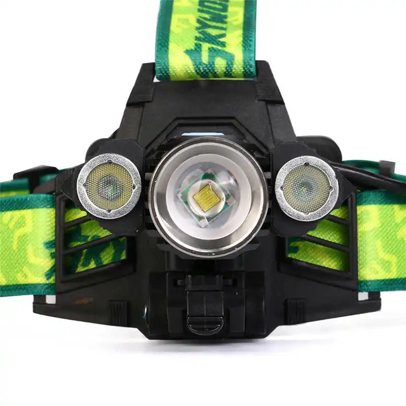 15000LM 3X XM-L T6 powerful led flashlight rechargeable 18650 Headlamp Headlight Light Torch flashlights headlamps #4S3 (4)