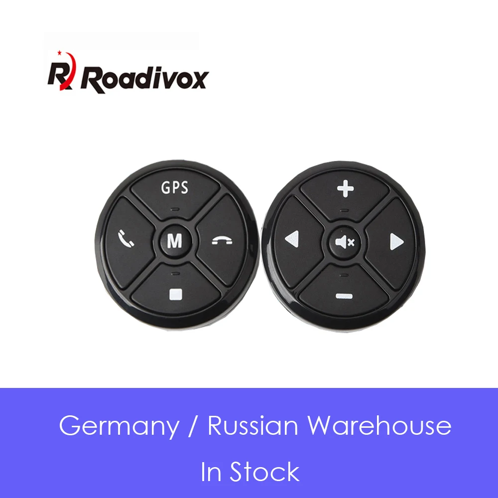 

Universal Car Steering Wheel Controller 4Key Music Wireless DVD GPS Navigation Steering Wheel Radio Remote Control Buttons Black