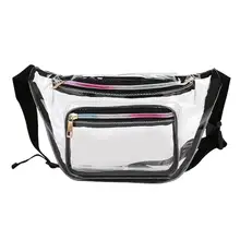 Прозрачный ПВХ Сумки на пояс Для женщин девушки сумка в стиле casual Fanny Pack Грудь ясно сумки на плечо для Мода дамская сумка на поясном ремне с фирменным дизайном Bolso