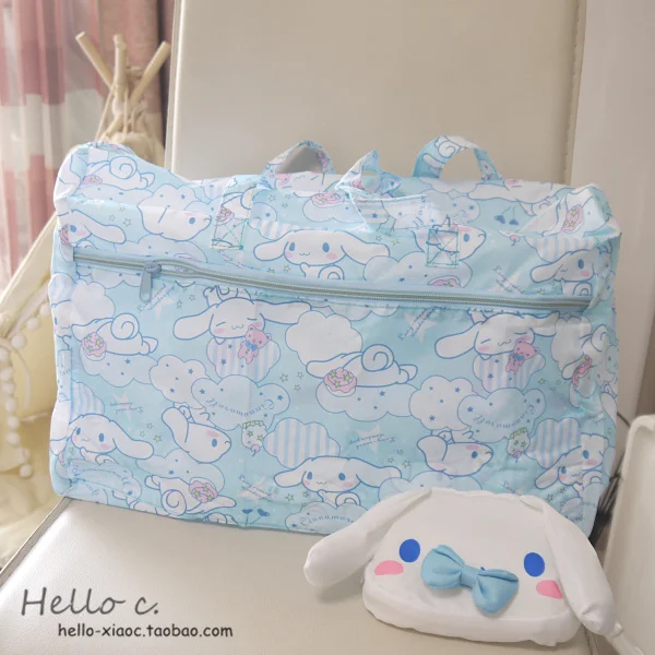 Мультфильм hello kitty My Melody Cinnamoroll pomparin Anpanman портативная складная сумка для багажа дорожные сумки Сумка-тележка для женщин