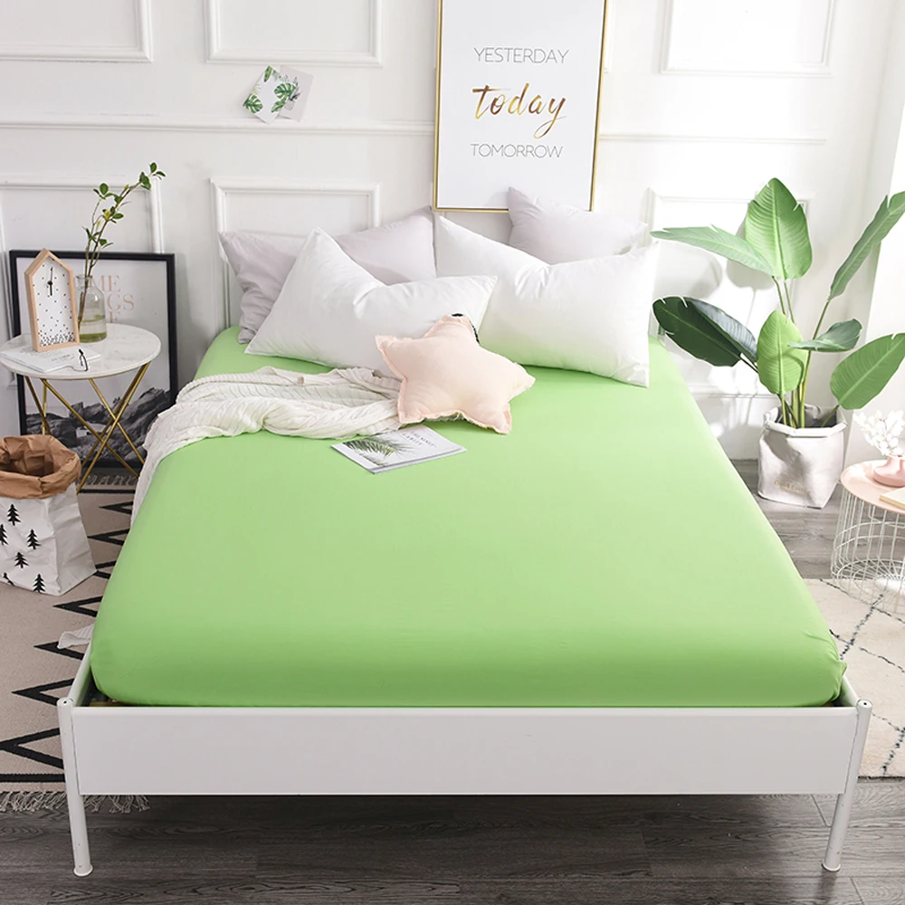 2018 وجيزة شرشف (مع شريط مرن) فراش (مرتبة) السرير الغطاء الواقي لينة القطن Bedlinens غطاء سرير تخصيص حجم