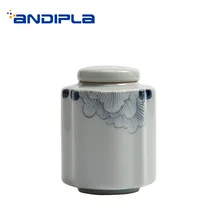 Японский стиль Винтаж Ручная роспись узор керамика фарфор Чайный набор кунг-фу емкость для хранения чая влагостойкие сахара танки конфеты может