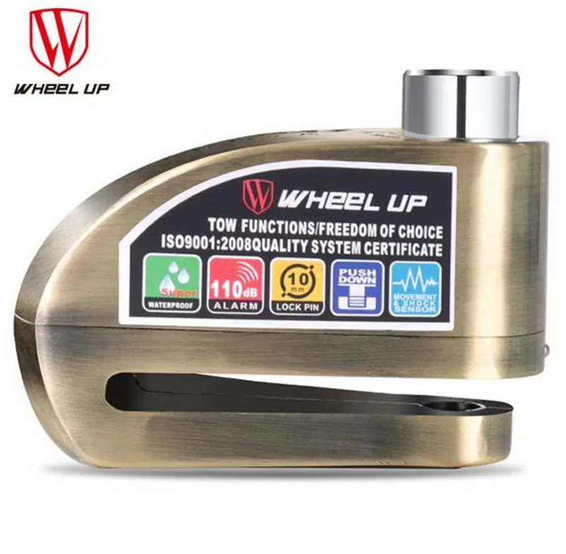 

Wheel UP Motorcycle Lock High Decibel Anti-theft Bike Lock With Alarm DiscRigidity Bicycle Lock Safty Bicycle Padlock