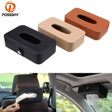 POSSBAY бежевый/черный/коричневый Магнитный тканевый ящик Солнцезащитная затеняющая коробка для сидения тканевая коробка для заднего сиденья автомобиля подвесная коробка из ткани держатель бумаги