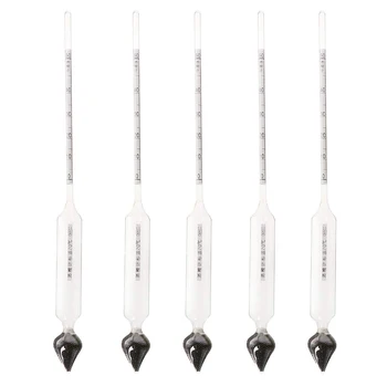 Skup 5 Sztuk Vintage Narzędzia Alkoholomierz Alkometr Miernik Stężenia Wina 0-50 Termometr Hydrometr Alkohol Narzędzia