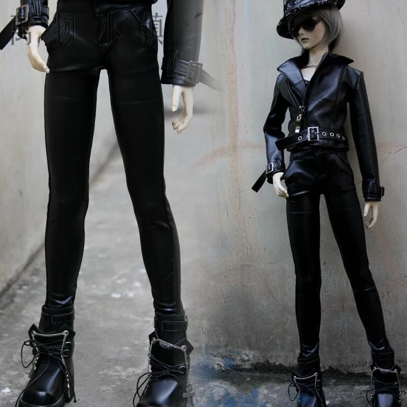 

New 1/3 1/4 BJD SD MSD Doll Clothes Black Elastic Fashion handsome Trousers