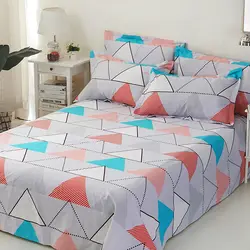 Разноцветные геометрические серии печати плоский лист хлопок Шлифовальные гладкая простынь для детей взрослых кровать использовать