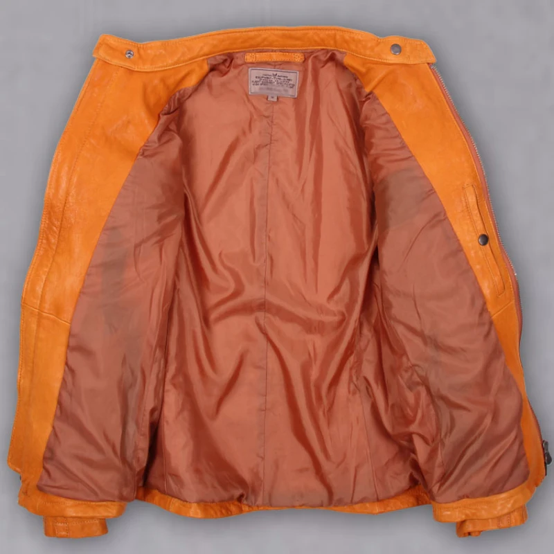 Discount air force pilot leather jacket male genuine cow leather clothing thick cowhide stand collar slim design jacket