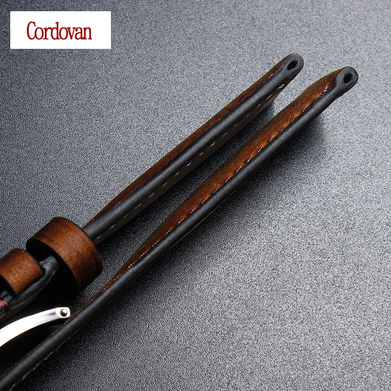 Высококачественный ремешок cordovan из натуральной кожи для наручных часов